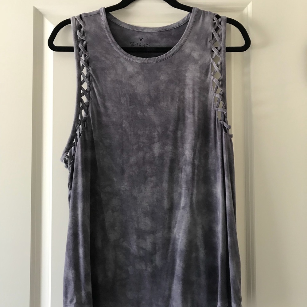 purple american eagle tank